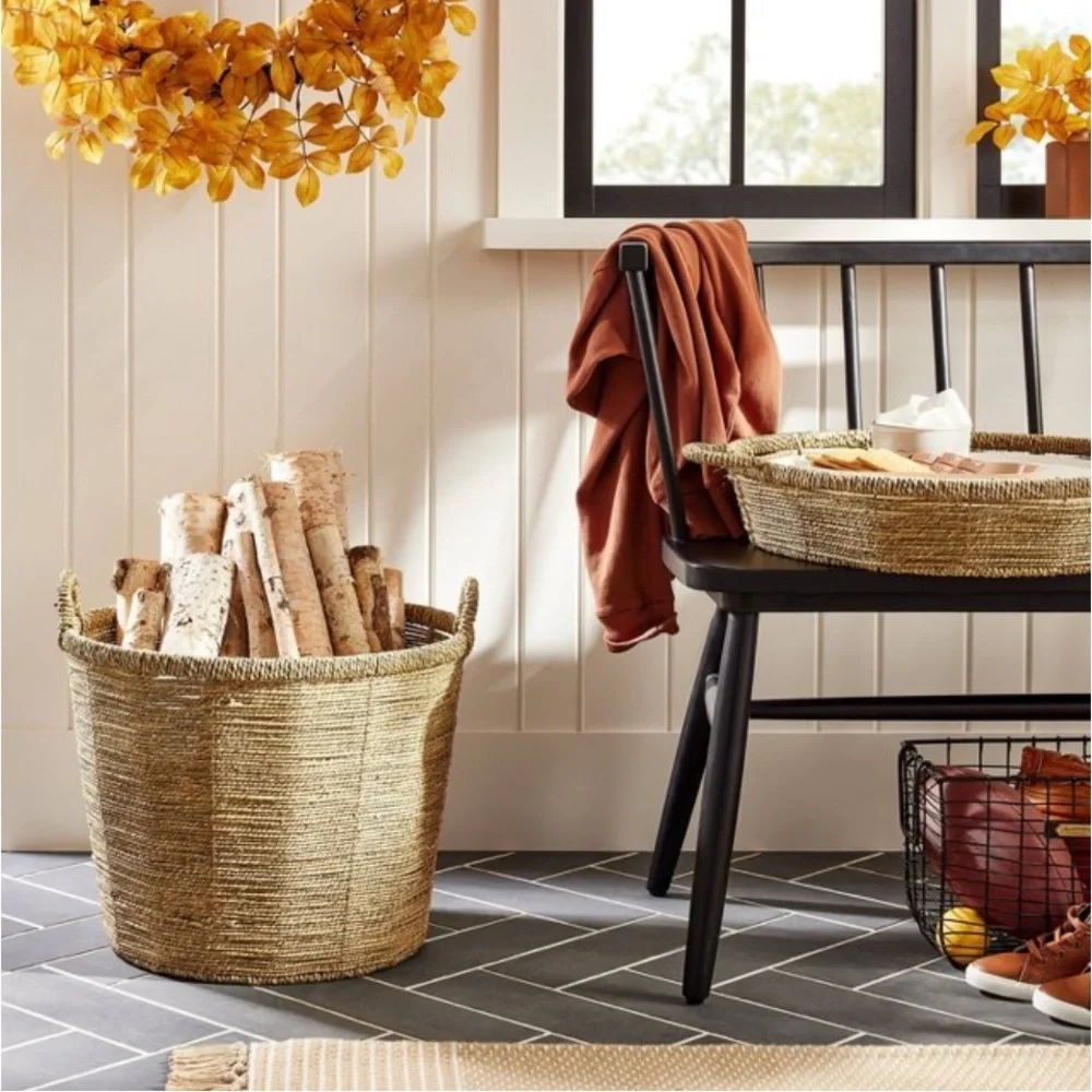 Hearth and Hand 14x18” Woven Floor Basket